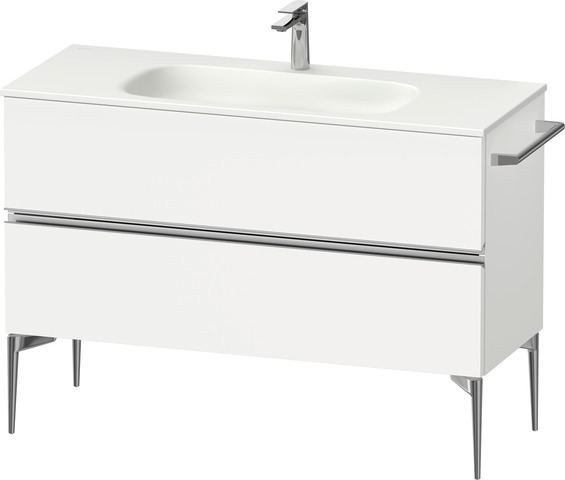 Duravit Waschtischunterschrank „Sivida“ 121 × 59,2 × 47,7 cm in Weiß Matt, Weiß Matt