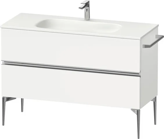 Duravit Waschtischunterschrank „Sivida“ 121 × 59,2 × 47,7 cm Front- & Korpusfarbe: Weiß Matt / Grifffarbe: Chrom / Größe: 121 × 47,7 × 59,2 cm Duravit Waschtischunterschrank „Sivida“ 121 × 59,2 × 47,7 cm Front- & Korpusfarbe: Weiß Matt / Grifffarbe: Chrom / Größe: 121 × 47,7 × 59,2 cm