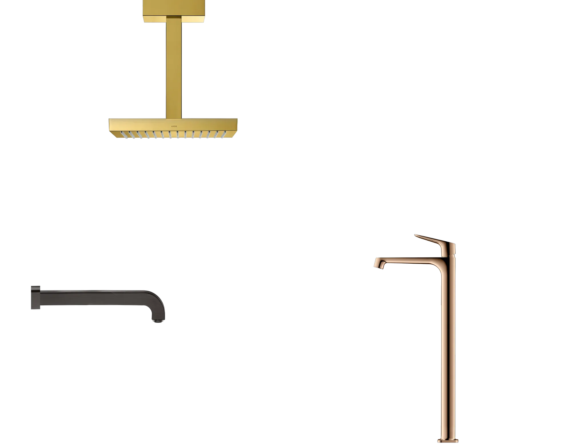 Hansgrohe AXOR ShowerSolutions Kopfbrause 1jet mit Deckenanschluss, Polished Gold Optic, 240 x 240 mm, RainAir Strahl, 12 l/min Durchfluss Hansgrohe AXOR ShowerSolutions Kopfbrause 1jet mit Deckenanschluss, Polished Gold Optic, 240 x 240 mm, RainAir Strahl, 12 l/min Durchfluss