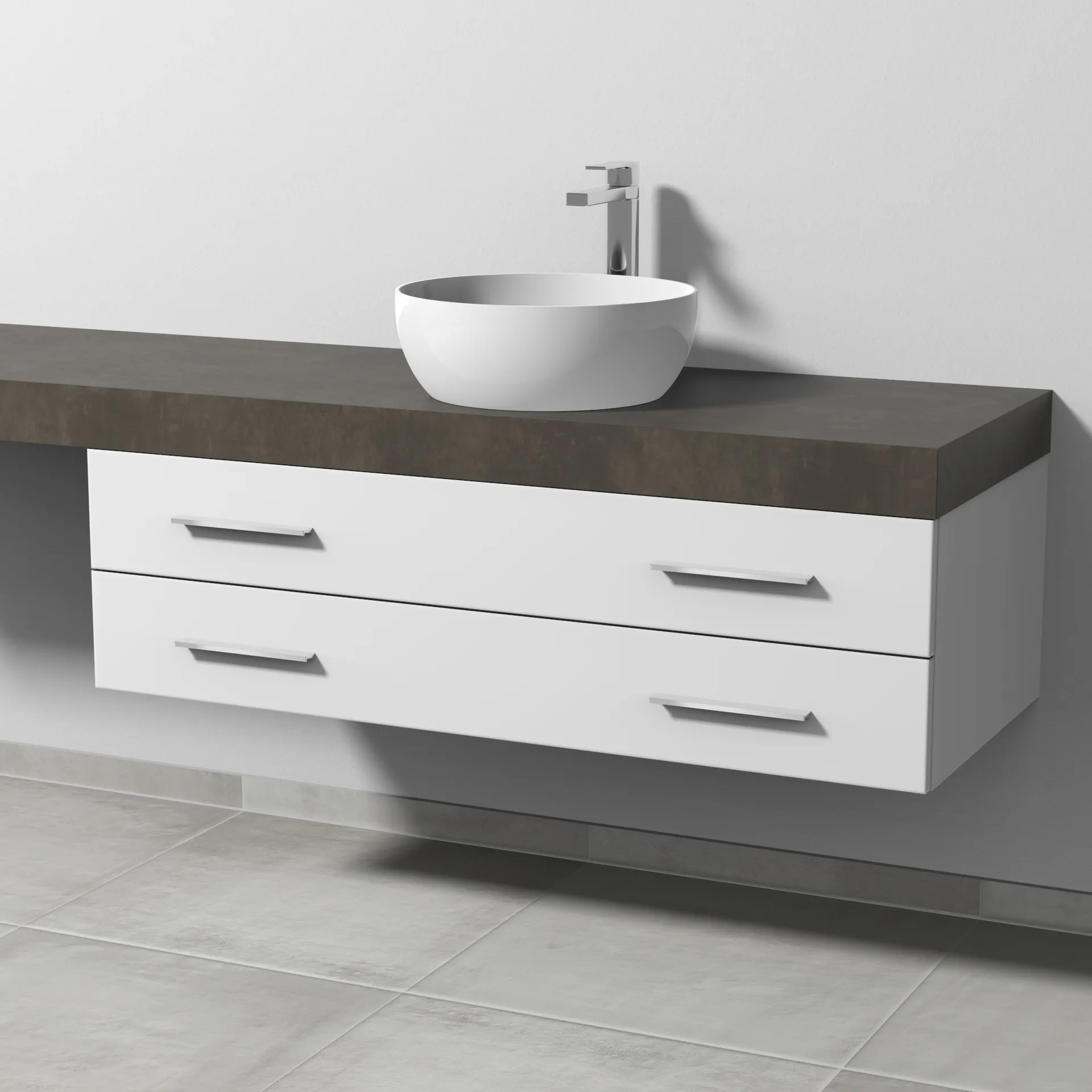 Sanipa Waschtischunterschrank „2morrow“ 1200 × 340 × 520 mm in Weiß-Soft