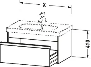 Duravit Waschtischunterschrank wandhängend „Ketho“ 100 × 41 × 45,5 cm in Leinen Duravit Waschtischunterschrank wandhängend „Ketho“ 100 × 41 × 45,5 cm in Leinen