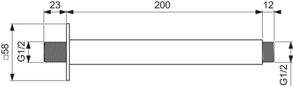 Deckenanschluss Idealrain 200mm Chrom Deckenanschluss Idealrain 200mm Chrom