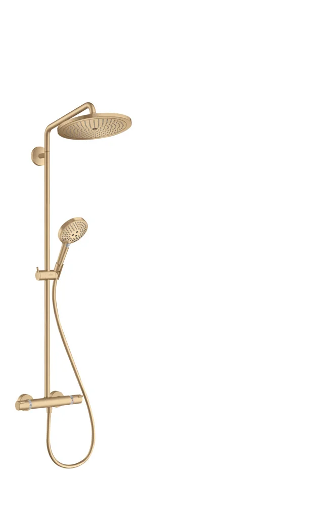 Hansgrohe Croma Select S Showerpipe 280 mit Thermostat und Raindance Handbrause BBR, Brushed Bronze