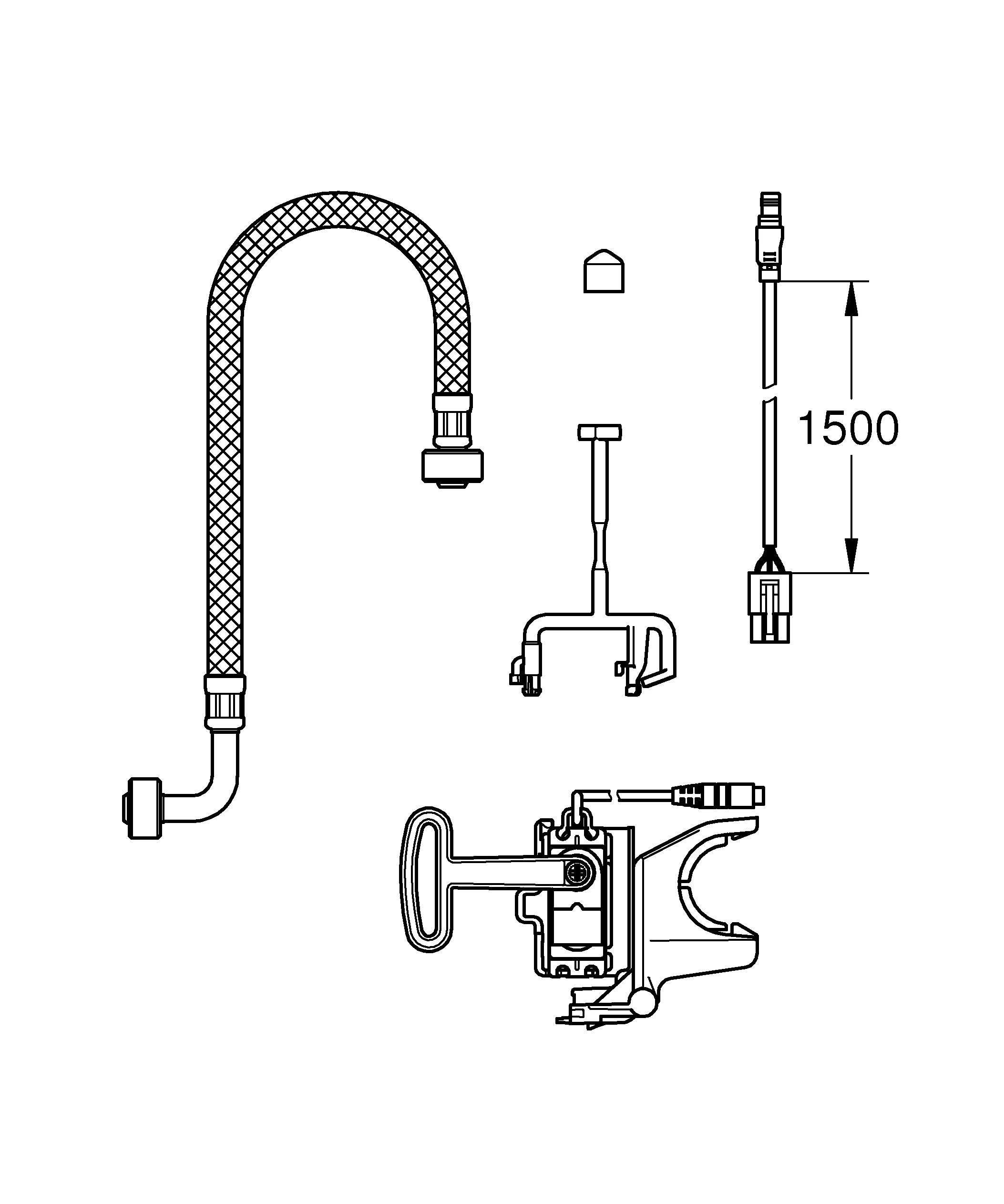 Installationsset 46944_1, für Sensia Arena Dusch-WC, für automatische Spülung und Vorspülung