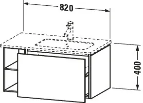 Duravit Waschtischunterschrank wandhängend „L-Cube“ 82 × 40 × 48,1 cm