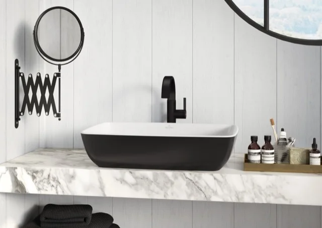 Villeroy & Boch Aufsatzwaschbecken Artis, 580x385x130 mm, Coal Black, TitanCeram, Classic, ohne Überlauf