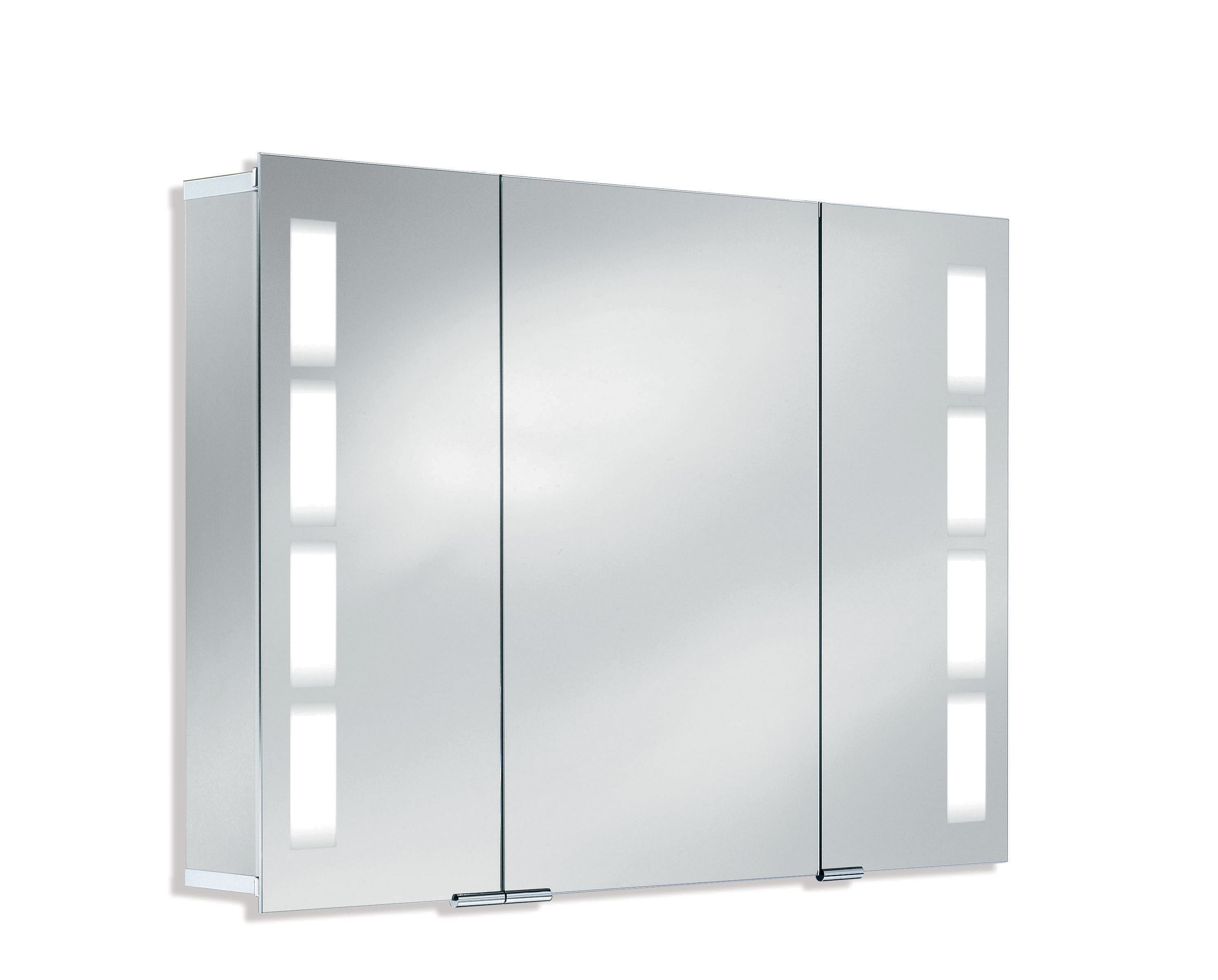 HSK Spiegelschrank aus Aluminium „ASP 500 LED“ 3-türig 105 × 75 × 17 cm 