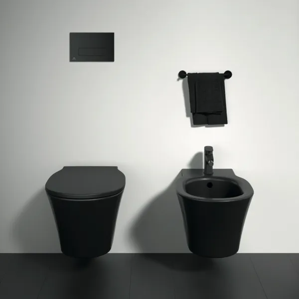 Ideal Standard Connect Air Wand-Tiefspül-WC-Kombipaket Connect Air, AQUABLADE, mit Softclosing, 360x540mm, Schwarz Ideal Standard Connect Air Wand-Tiefspül-WC-Kombipaket Connect Air, AQUABLADE, mit Softclosing, 360x540mm, Schwarz