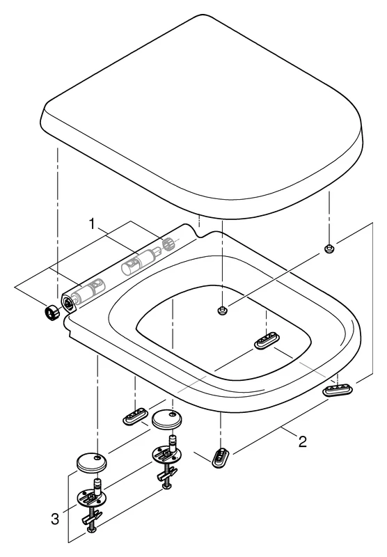 GROHE WC-Sitz Euro Keramik 39330_1, mit Deckel, Soft Close, Duroplast, werkzeuglos abnehmbar, passend für alle GROHE Euro Keramik WCs, alpinweiß