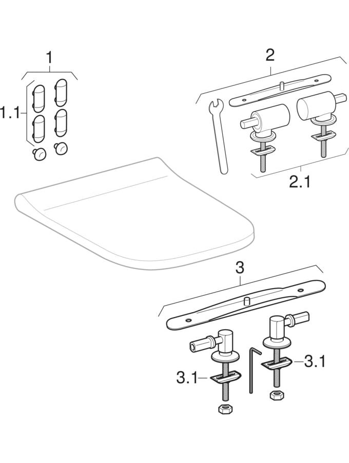 Wand-Tiefspül-WC „Smyle Square“ geschlossene Form 35 × 33 × 54 cm ohne Spülrand