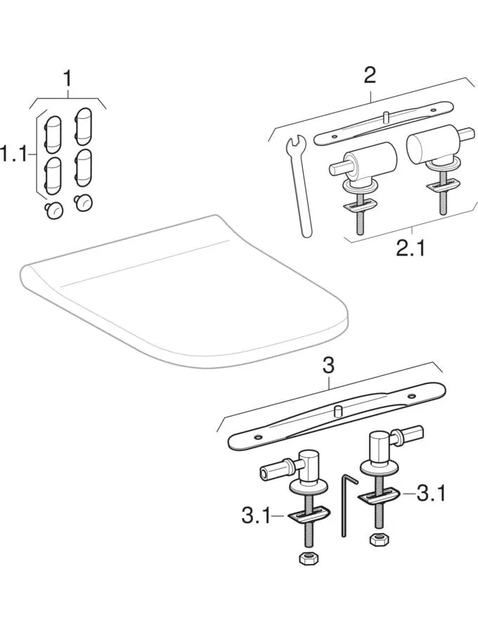 Wand-Tiefspül-WC „Renova Plan“ teilgeschlossene Form 35 × 33 × 54 cm ohne Spülrand