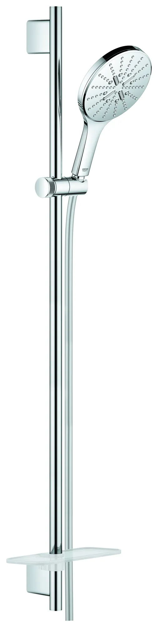 Brausestangenset Rainshower SmartActive 150 26594, 3 Strahlarten, Brausestange 900 mm, Brauseschlauch Silverflex 1.750 mm, Ablage, 9,5 l/min Durchflusskonstanthalter, chrom Brausestangenset Rainshower SmartActive 150 26594, 3 Strahlarten, Brausestange 900 mm, Brauseschlauch Silverflex 1.750 mm, Ablage, 9,5 l/min Durchflusskonstanthalter, chrom