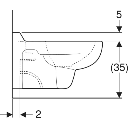 Wand-Tiefspül-WC „Bambini“ in weiß alpin Wand-Tiefspül-WC „Bambini“ in weiß alpin