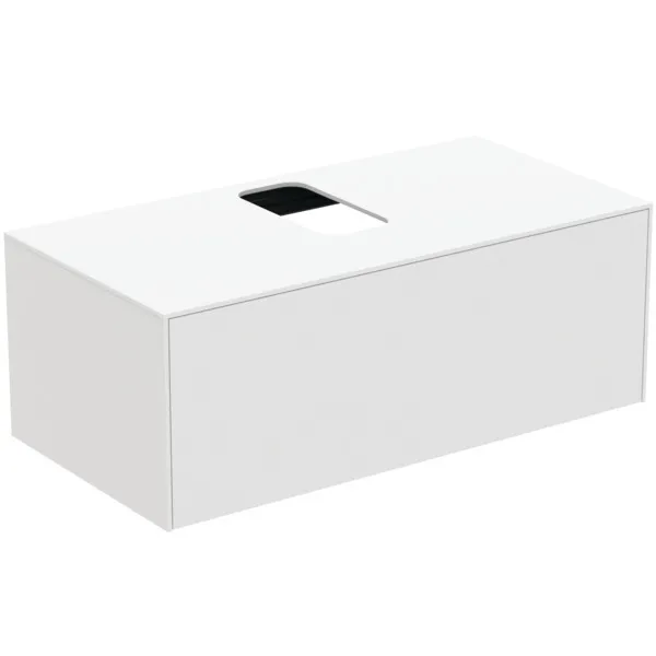Ideal Standard Waschtischunterschrank „Conca“ 100,2 × 37 × 50,5 cm Weiß matt lackiert Ideal Standard Waschtischunterschrank „Conca“ 100,2 × 37 × 50,5 cm Weiß matt lackiert
