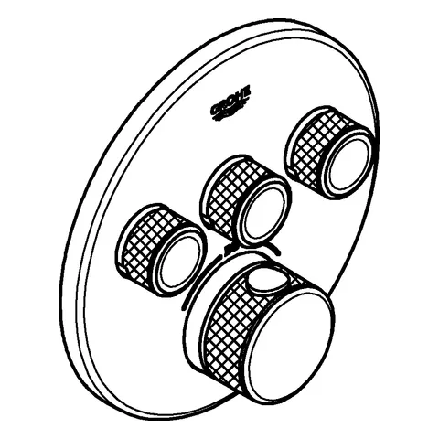 Grohe Grohtherm SmartControl Thermostat, Unterputz mit 3 Absperrventilen, warm sunset Grohe Grohtherm SmartControl Thermostat, Unterputz mit 3 Absperrventilen, warm sunset