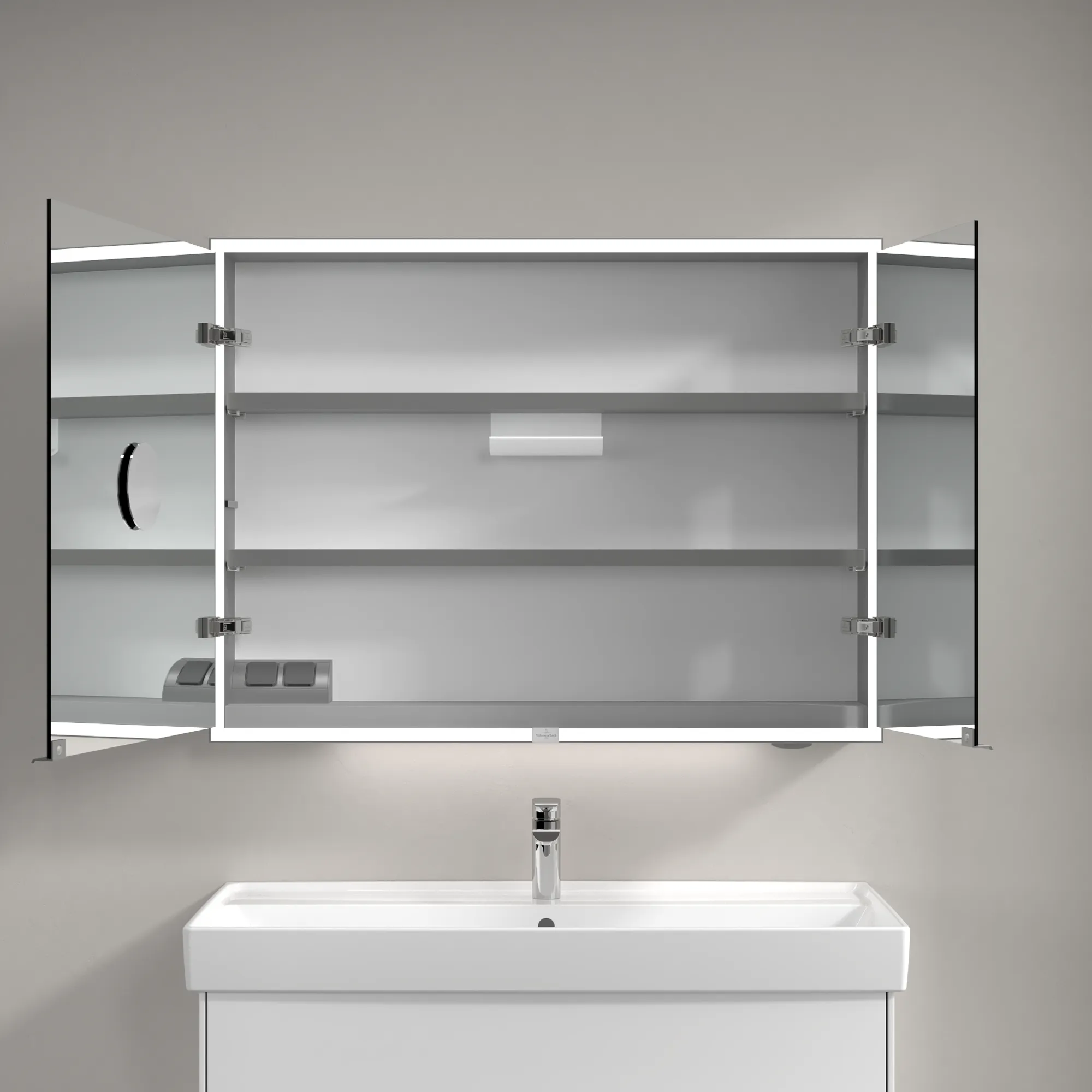 Villeroy & Boch Spiegelschrank „My View Now“ mit Ein-/Ausschalter, Smart Home fähig 100 × 75 × 16,8 cm