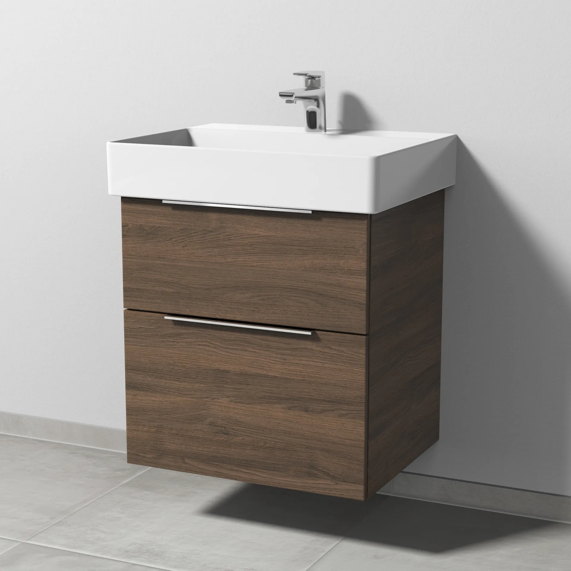 Sanipa Waschtischunterschrank „3way“ 550 × 588 × 447 mm in Eiche Arizona