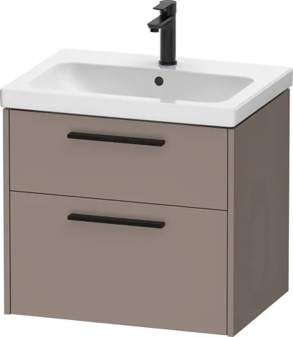 Duravit Waschtischunterschrank Wandhängend „D-Code“ 63,4 × 55,5 × 46 cm in Basalt Matt Duravit Waschtischunterschrank Wandhängend „D-Code“ 63,4 × 55,5 × 46 cm in Basalt Matt