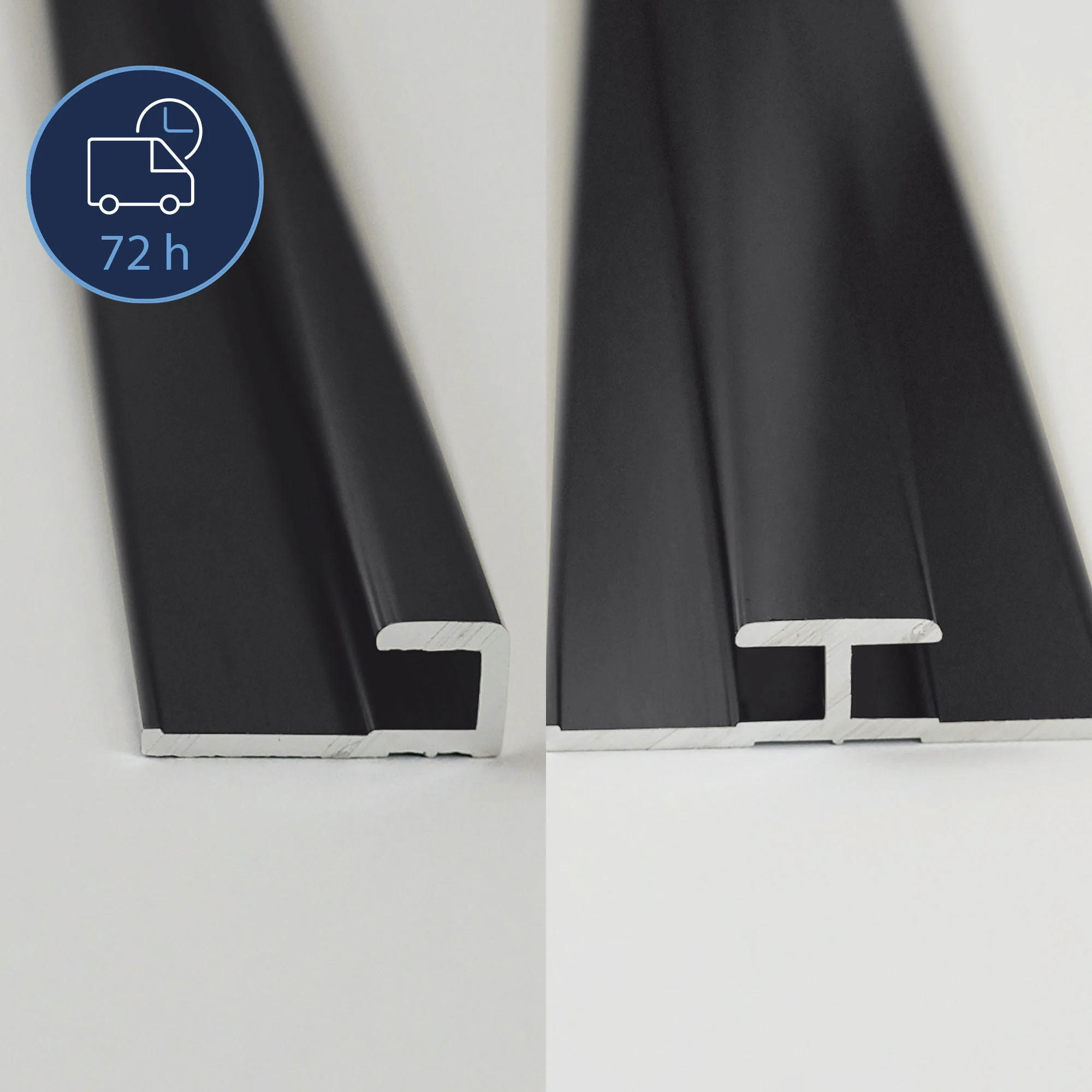 Breuer Profilset 2 – Schwarz matt, 2550 mm