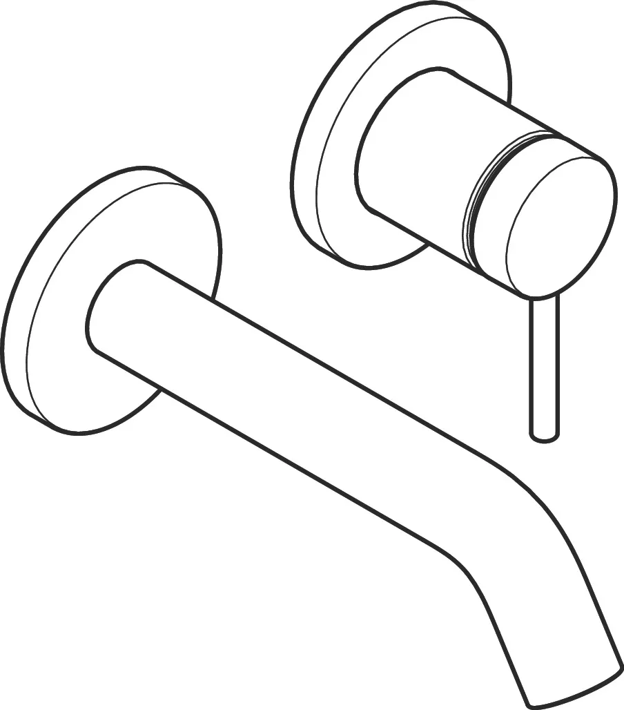 Tecturis S Einhebel-Waschtischmischer Unterputz für Wandmontage mit Auslauf 16,5 cm Chrom Tecturis S Einhebel-Waschtischmischer Unterputz für Wandmontage mit Auslauf 16,5 cm Chrom