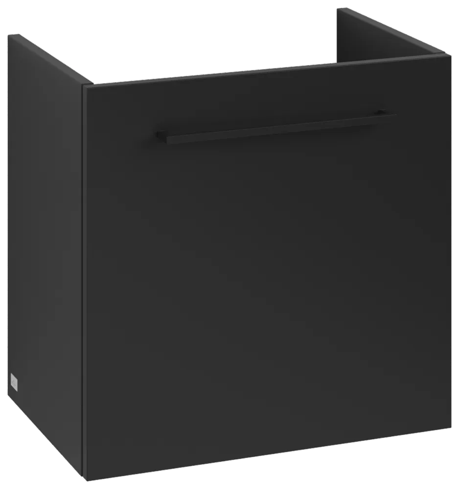 Villeroy & Boch Waschtischunterschrank mit Tür „Avento“ für Schrankwaschtisch 530 × 514 × 352 mm Volcano Black, Anschlag rechts, Soft Closing, 1 Tür