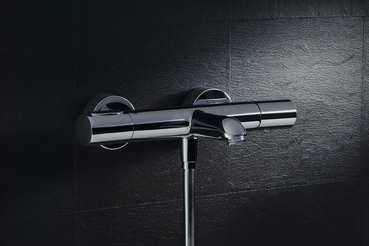 Hansgrohe Axor Citterio M Wannenthermostat Aufputz, Chrom, Ausladung 180 mm, 2 Verbraucher