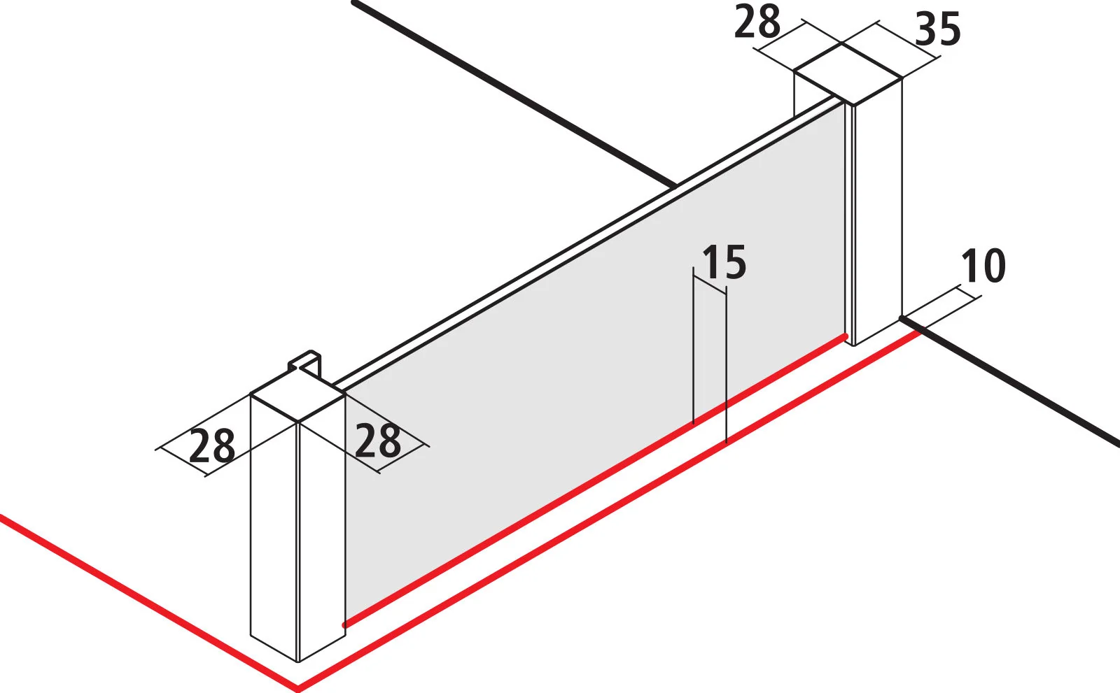 Kermi Duschdesign Seitenwand „Yanea“ Anschlag links Glas Klar, Profile Schwarz Soft (RAL 9005), für #Türbreite#, WE: /1015 – 1030 mm H: 2000 mm Kermi Duschdesign Seitenwand „Yanea“ Anschlag links Glas Klar, Profile Schwarz Soft (RAL 9005), für #Türbreite#, WE: /1015 – 1030 mm H: 2000 mm