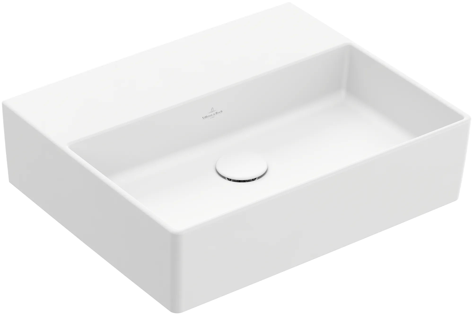 Villeroy & Boch Wandwaschtisch aus TitanCeram „Memento 2.0“ 500 × 420 × 140 mm, ohne Hahnlochbohrung in Stone White