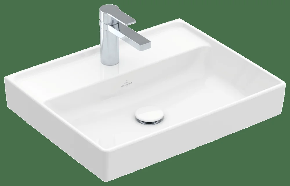 Villeroy & Boch Collaro Waschbecken 550x440mm Rechteck TitanCeram Weiß Alpin