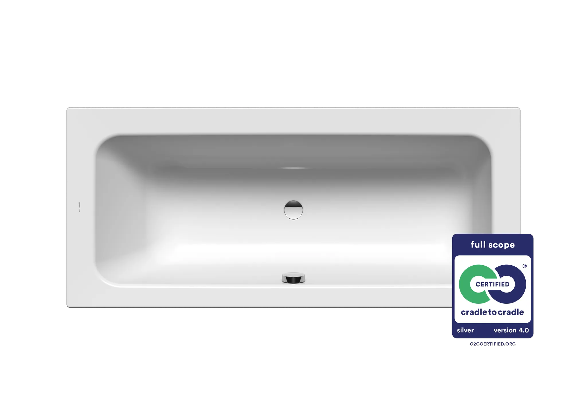 Kaldewei Badewanne „Puro Set Wide“ rechteck 170 × 75 cm, ohne Grifflochbohrungen, rechts in alpinweiß