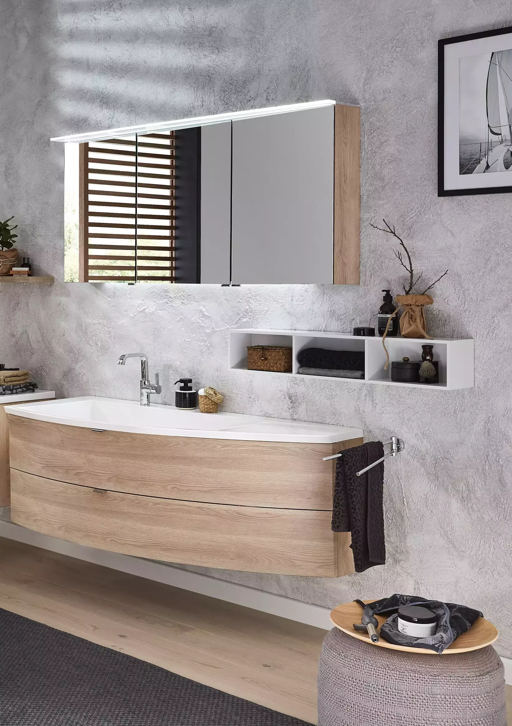 Laguna Set-Waschtischunterschrank mit Waschtisch und Spiegelschrank 900 mm, ,, Laguna Set-Waschtischunterschrank mit Waschtisch und Spiegelschrank 900 mm, ,,