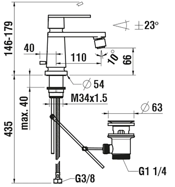 Laufen THE NEW CLASSIC HF900510 Bidetmischer, Einhebel, Festauslauf, Ausladung 121 mm, chrom Laufen THE NEW CLASSIC HF900510 Bidetmischer, Einhebel, Festauslauf, Ausladung 121 mm, chrom
