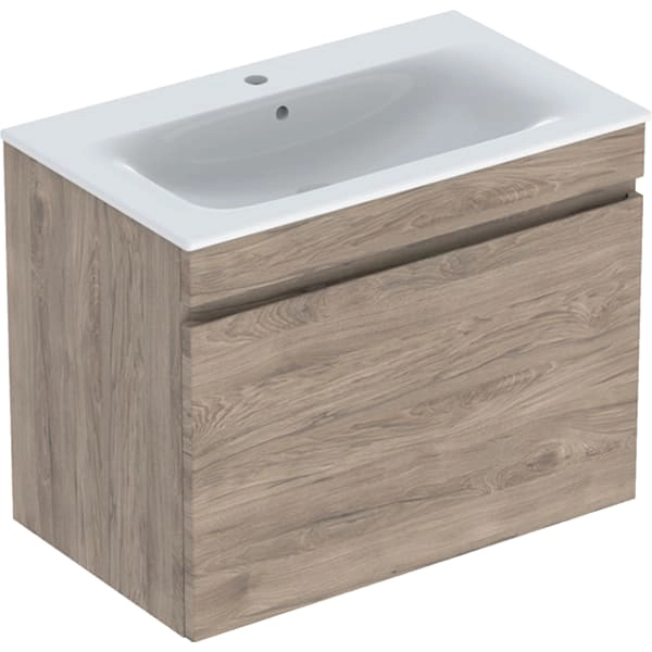 Geberit Waschtischunterschrank „Renova Plan“ Nussbaum hickory / Melamin Holzstruktur Geberit Waschtischunterschrank „Renova Plan“ Nussbaum hickory / Melamin Holzstruktur