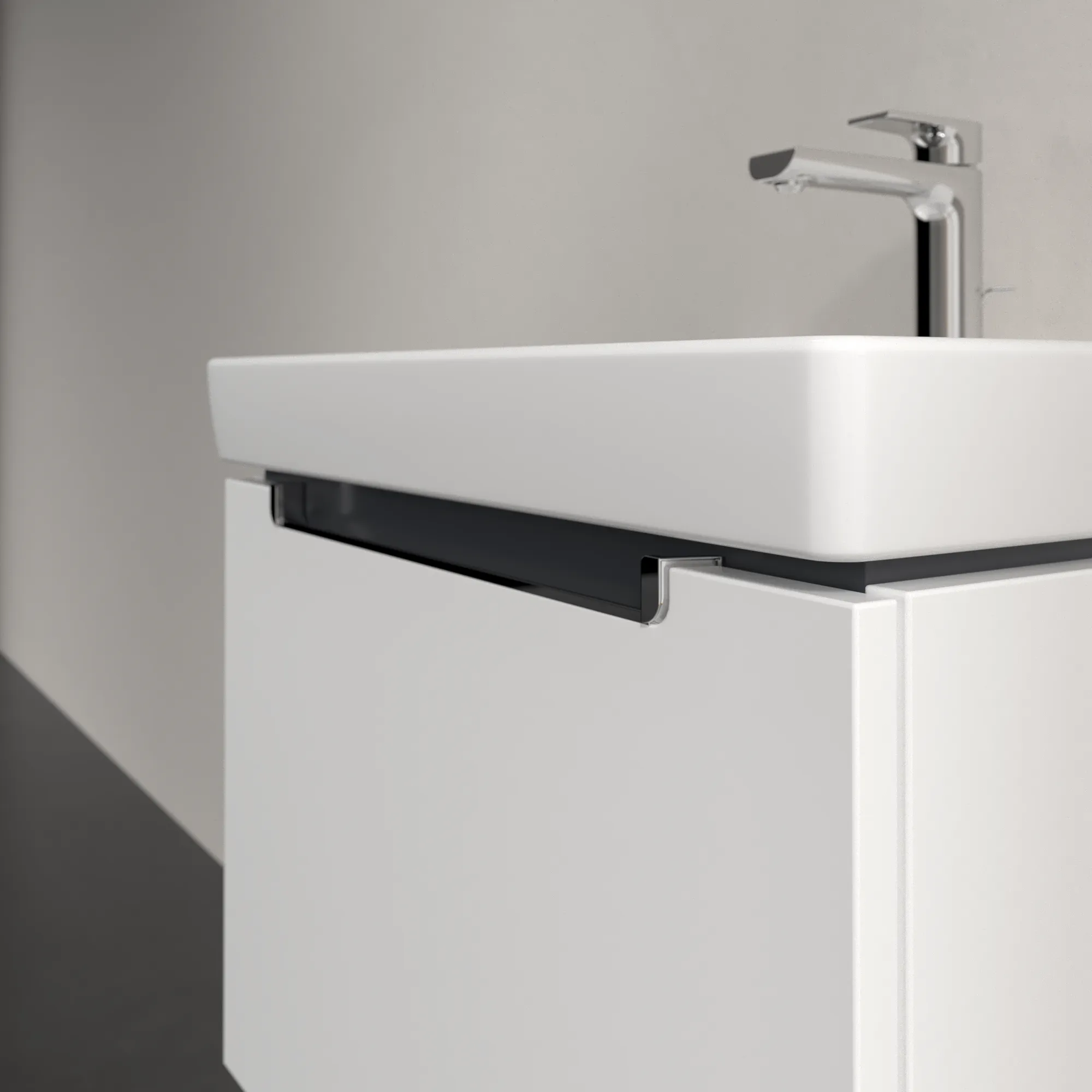 Villeroy & Boch Waschtischunterschrank „Subway 2.0“ 587 × 420 × 454 mm Weiß Matt, für Becken mittig, ohne Beleuchtung