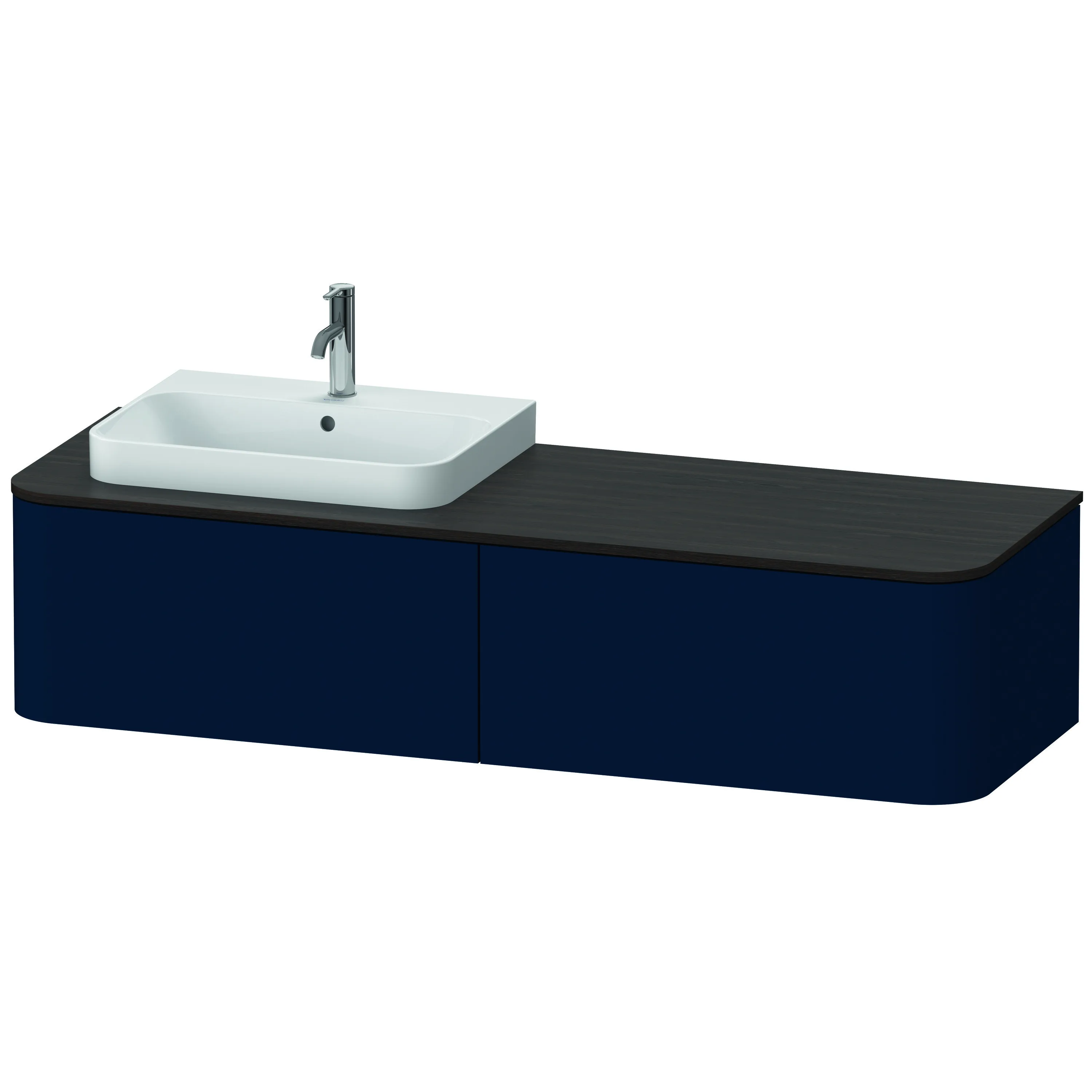 Duravit Waschtischunterschrank wandhängend „Happy D.2 Plus“ Nachtblau Seidenmatt Duravit Waschtischunterschrank wandhängend „Happy D.2 Plus“ Nachtblau Seidenmatt