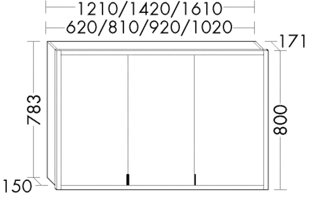 Spiegelschrank RL20 von burgbad - beidseitig verspiegelt, LED-Beleuchtung mit Lichttemperatursteuerung und Dimmfunktion, USB-C-Ports, Anthrazitgrau, 171 mm tief x 620 mm breit x 800 mm hoch Spiegelschrank RL20 von burgbad - beidseitig verspiegelt, LED-Beleuchtung mit Lichttemperatursteuerung und Dimmfunktion, USB-C-Ports, Anthrazitgrau, 171 mm tief x 620 mm breit x 800 mm hoch