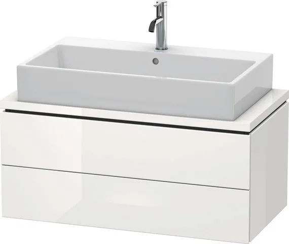 Duravit Waschtischunterschrank wandhängend „L-Cube“ 92 × 40 × 47,7 cm Weiß Hochglanz