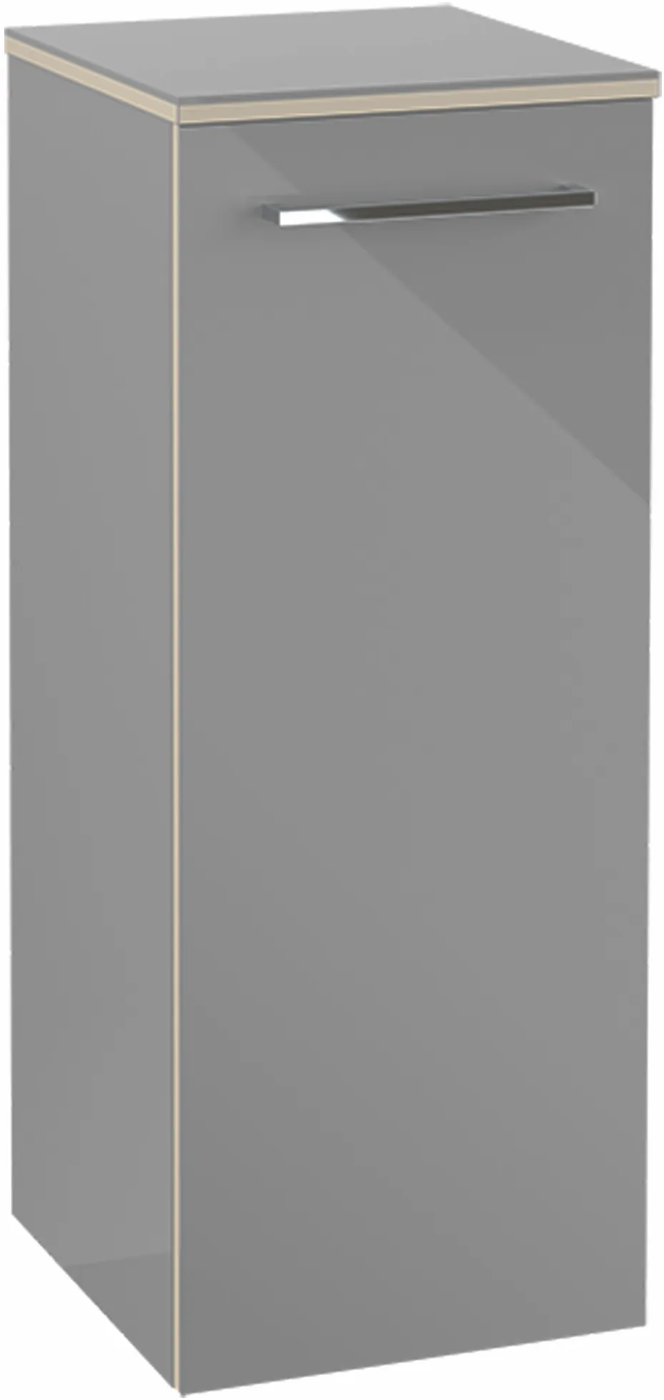 Villeroy & Boch Seitenschrank „Avento“ 35 × 89 × 37,3 × 37,3 cm in Crystal Grey, Anschlag links, Soft Closing, 1 Tür