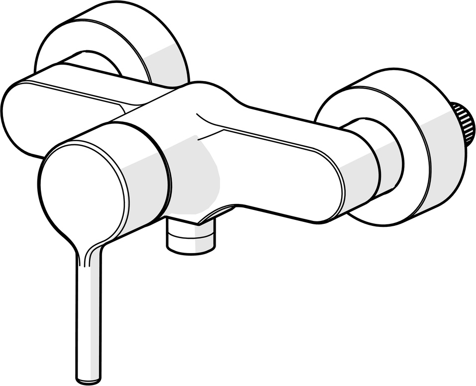 Einhand-Duscharmatur „Vantis“ in Matt-Schwarz Einhand-Duscharmatur „Vantis“ in Matt-Schwarz