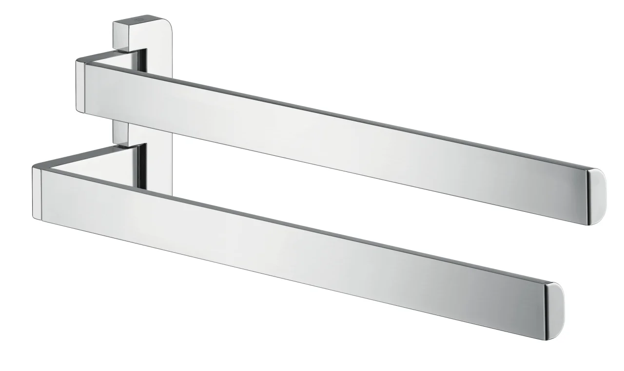 Hansgrohe AXOR Universal Softsquare Handtuchhalter zweiarmig, Chrom, 409 mm Länge, schwenkbar, verdeckte Befestigung Hansgrohe AXOR Universal Softsquare Handtuchhalter zweiarmig, Chrom, 409 mm Länge, schwenkbar, verdeckte Befestigung