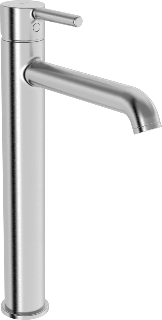 HansaVANTIS Style Waschtischarmatur, 168 mm Ausladung, Stahl gebürstet