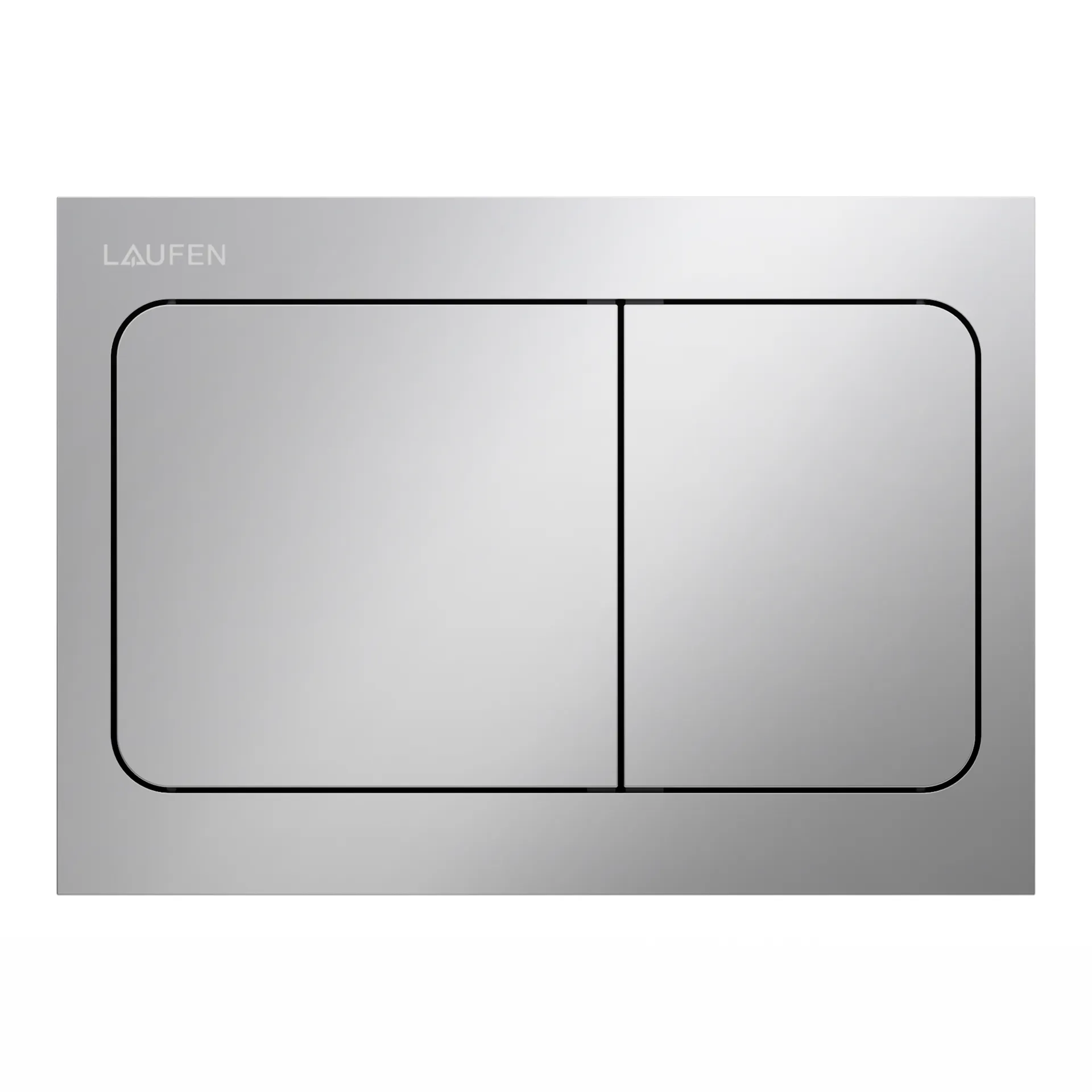 Betätigungsplatte AIR INEO 203x145x6, aus Kunsstoff, für Frontbetätigung oder Betätigung von oben, für Unterputz-Spülkasten mit Dual-Flush 2-Mengen-Spülsystem, auch für flächenbündigen Einbau geeignet, weiß