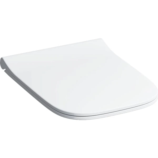 Geberit WC-Sitz ehemals Keramag „Smyle Square“ schmales Design, Sandwichform, Befestigung von oben  Geberit WC-Sitz ehemals Keramag „Smyle Square“ schmales Design, Sandwichform, Befestigung von oben