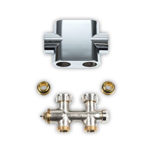 Kermi Ventilhahnblock-Set Durchgang in chrom Kermi Ventilhahnblock-Set Durchgang in chrom