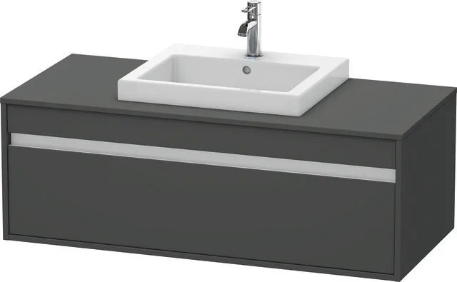 Duravit Waschtischunterschrank wandhängend „Ketho“ 120 × 42,6 × 55 cm Graphit Matt