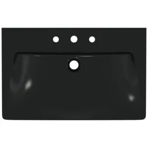 Waschbecken „Tipo-Z“ 74 × 47 × 90 cm, Hahnlochposition mittig in Schwarz Waschbecken „Tipo-Z“ 74 × 47 × 90 cm, Hahnlochposition mittig in Schwarz