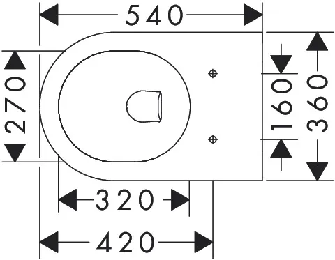 WC „EluPura Original S“, Befestigung sichtbar WC „EluPura Original S“, Befestigung sichtbar