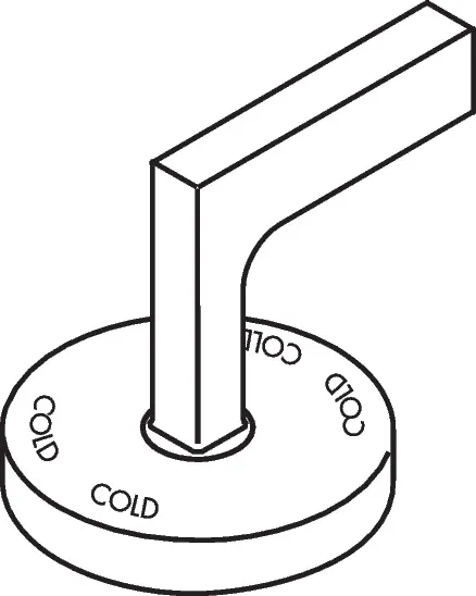 Hansgrohe AXOR Citterio Hebelgriff kalt, chrom, geschraubt Hansgrohe AXOR Citterio Hebelgriff kalt, chrom, geschraubt