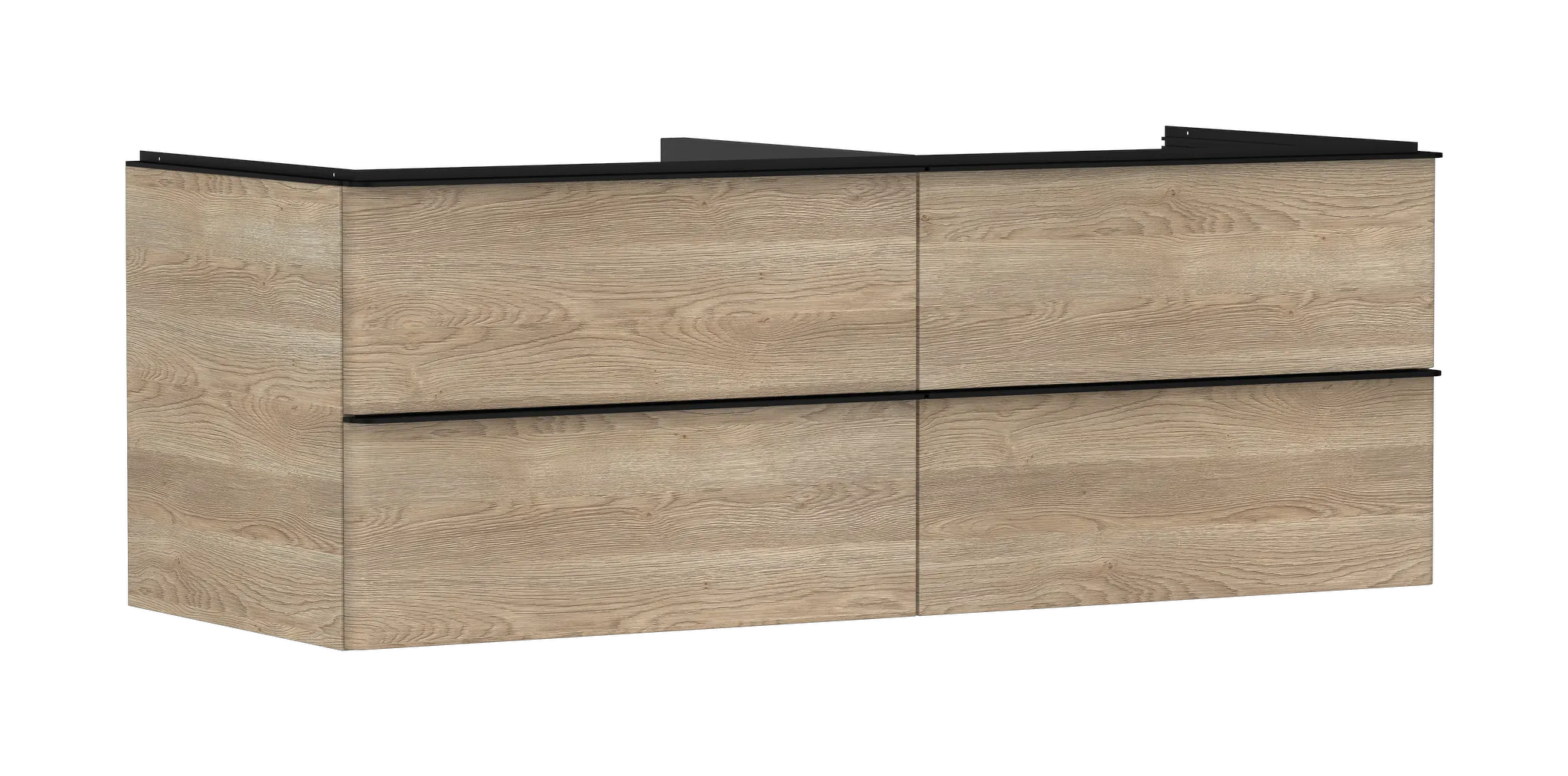 Hansgrohe Xelu Q Waschtischunterschrank Eiche Natur 1360x550 mit 4 Schubkästen