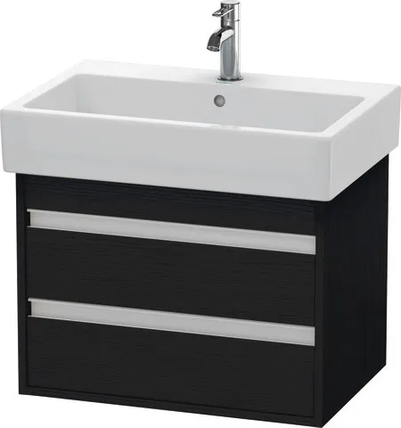 Duravit Waschtischunterschrank wandhängend „Ketho“ 65 × 48 × 44 cm Eiche Schwarz Duravit Waschtischunterschrank wandhängend „Ketho“ 65 × 48 × 44 cm Eiche Schwarz